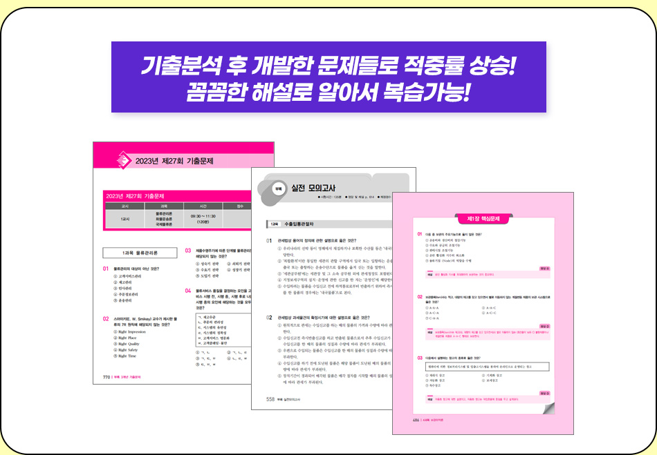 실전과 동일한 난이도, 해설제공
