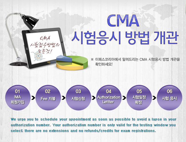 CMA 시험응시방법