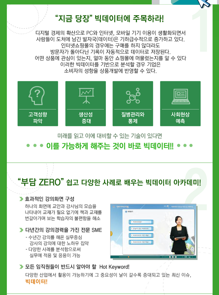 지금 당장 빅데이터에 주목하라! 부담zero 쉽고 다양한 사례로 배우는 빅데이터 아카데미