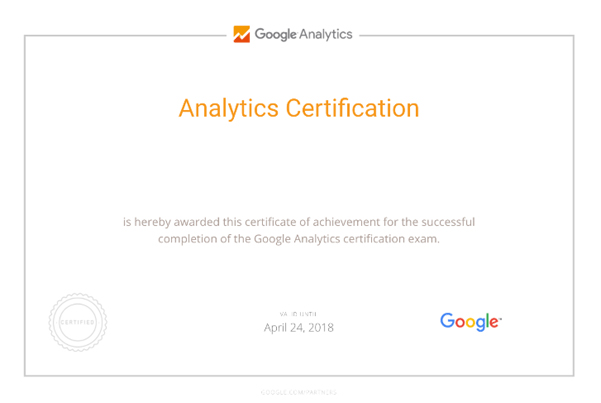 Analytics Certification