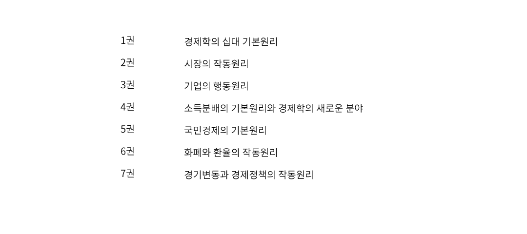 만화로 보는 맨큐의 경제학 교제목록