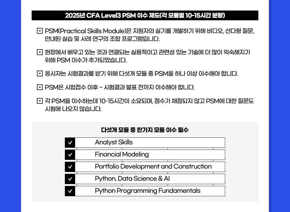 CFA Level3 제도 개편 안내