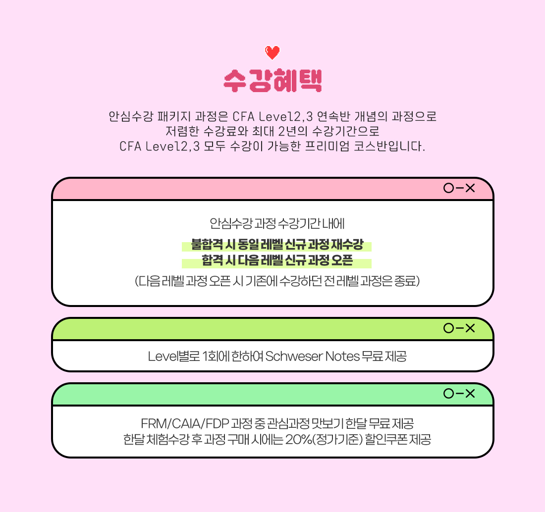 2025년 CFA Level2,3 안심수강